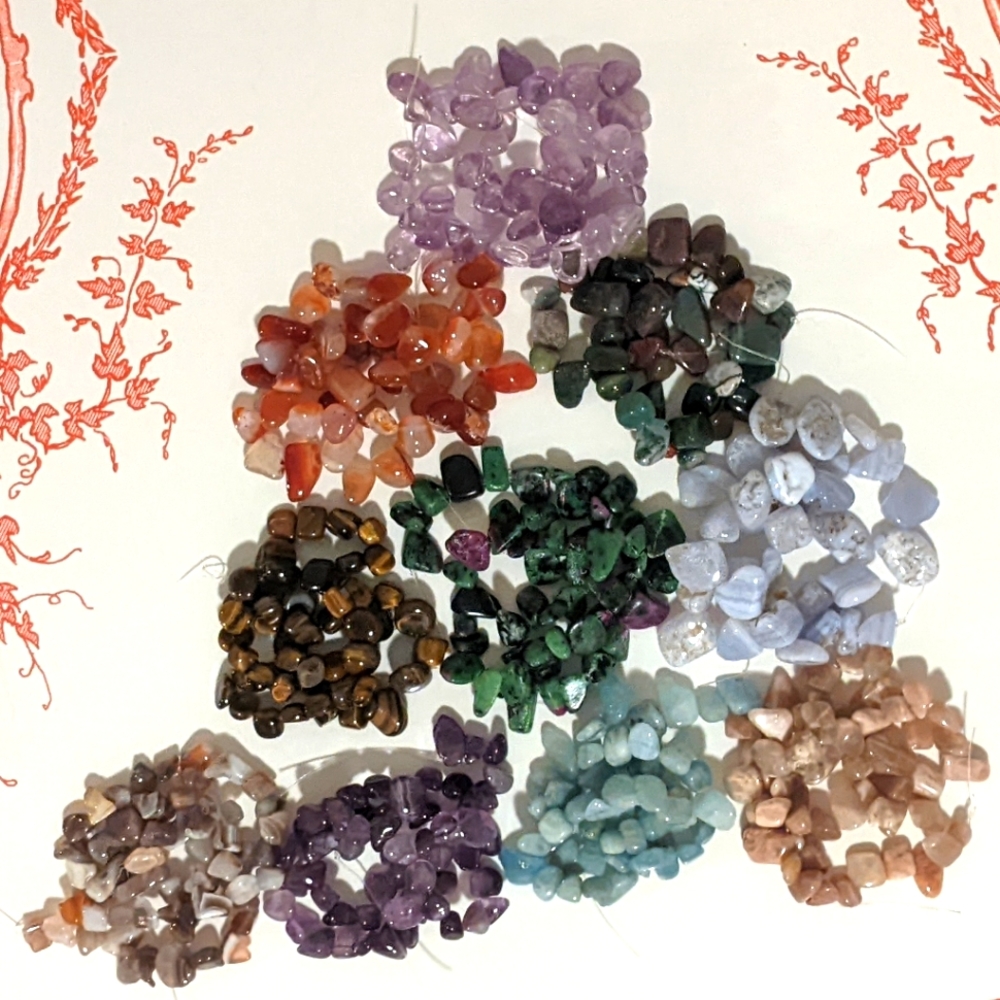 10 Strands Of Multi-Gemstones Amethyst, Ruby Zois… - image 8